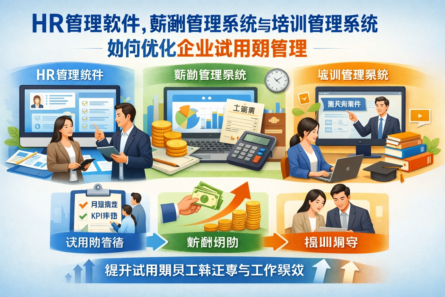 HR管理软件、薪酬管理系统与培训管理系统如何优化企业试用期管理