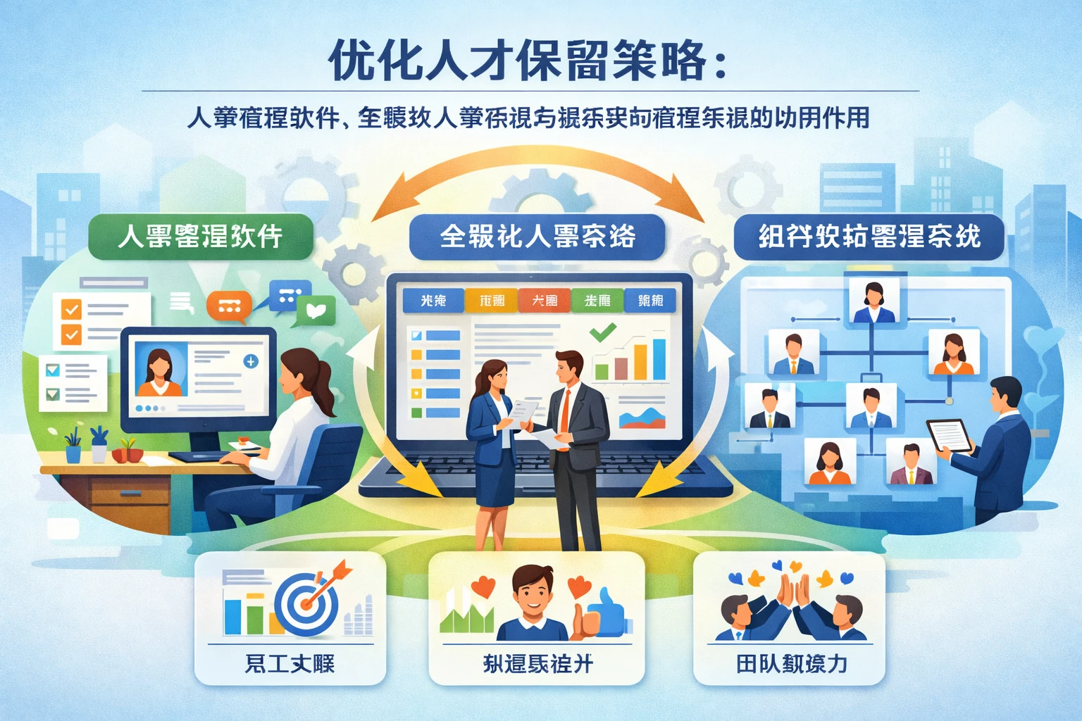 优化人才保留策略：人事管理软件、全模块人事系统与组织架构管理系统的协同作用