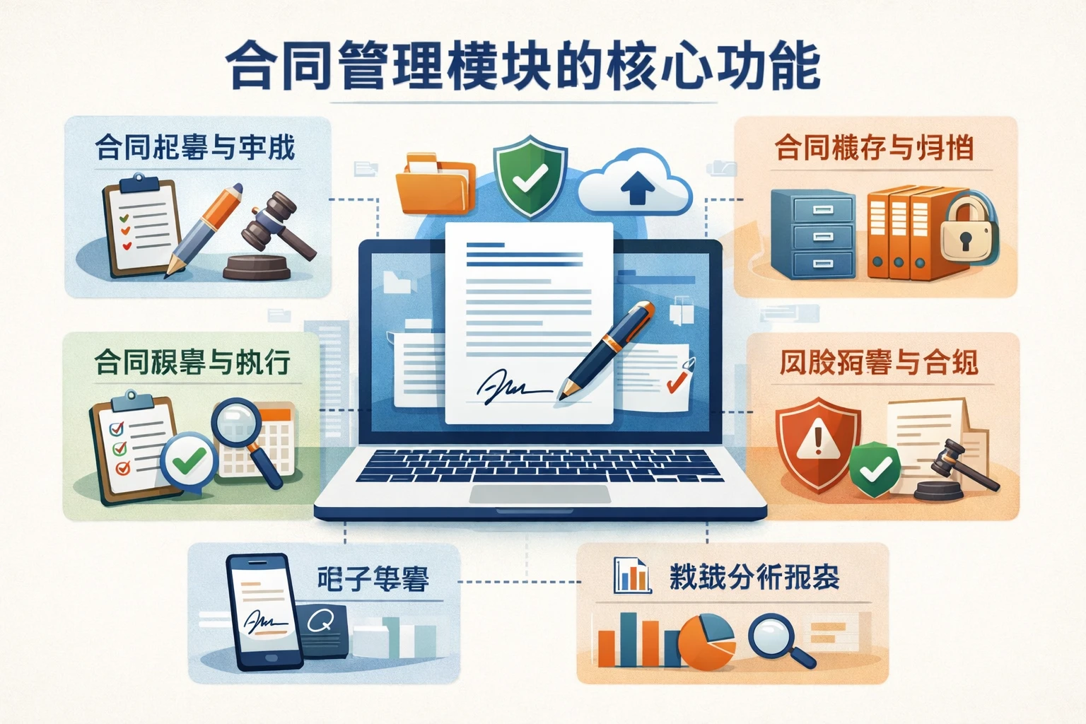 合同管理模块的核心功能