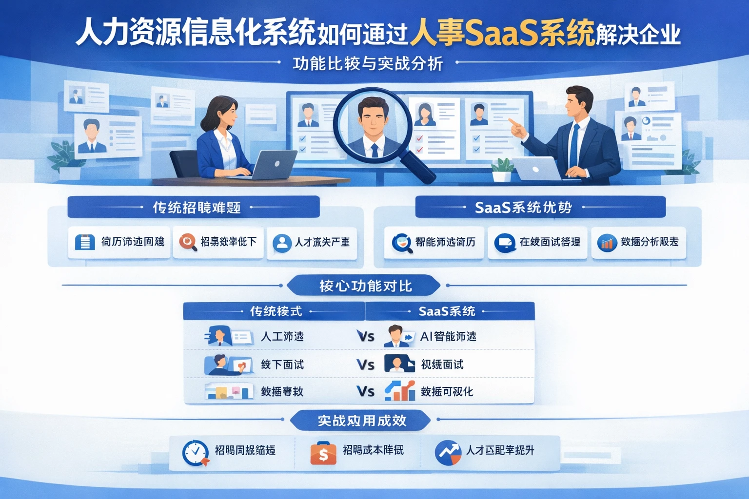人力资源信息化系统如何通过人事SaaS系统解决企业招聘困境——功能比较与实战分析