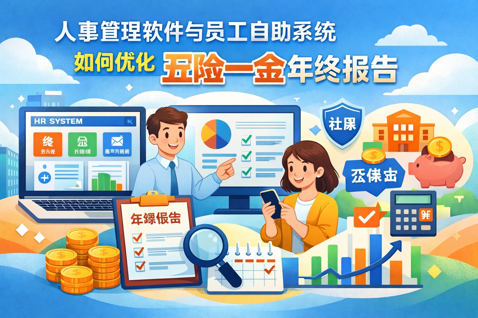 人事管理软件与员工自助系统如何优化五险一金年终报告