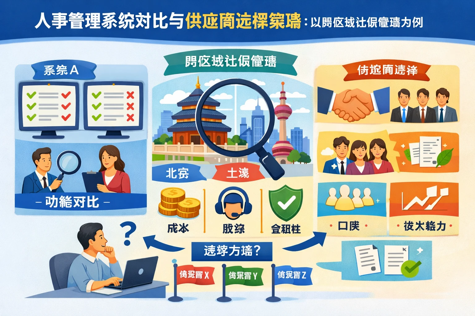 人事管理系统对比与供应商选择策略：以跨区域社保管理为例