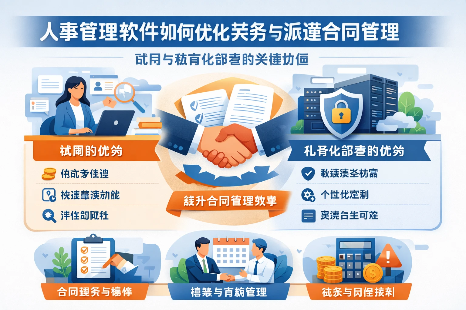 人事管理软件如何优化劳务与派遣合同管理：试用与私有化部署的关键价值