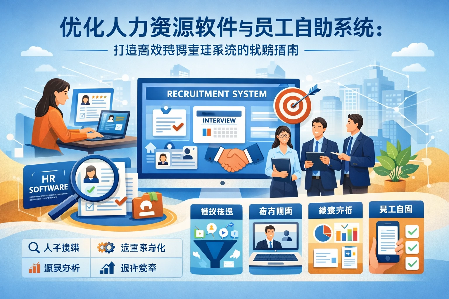 优化人力资源软件与员工自助系统：打造高效招聘管理系统的战略指南