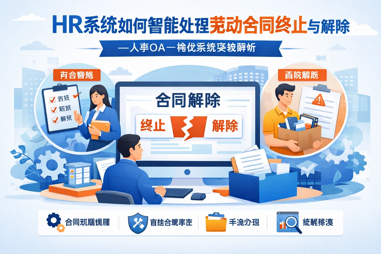 HR系统如何智能处理劳动合同终止与解除——人事OA一体化系统实战解析