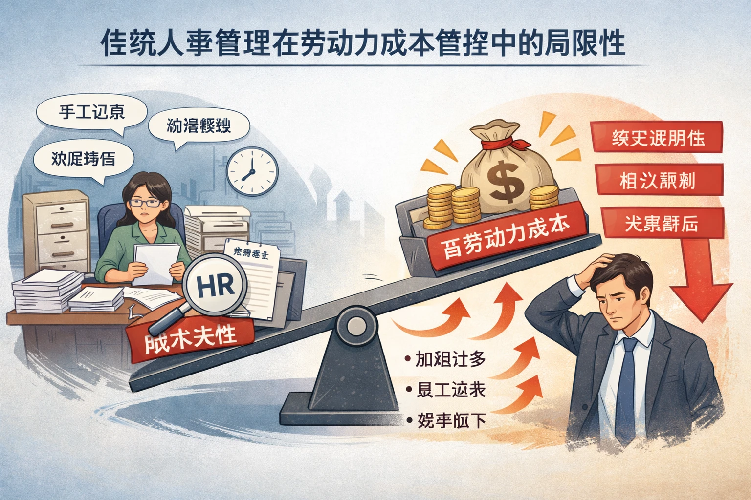 传统人事管理在劳动力成本管控中的局限性