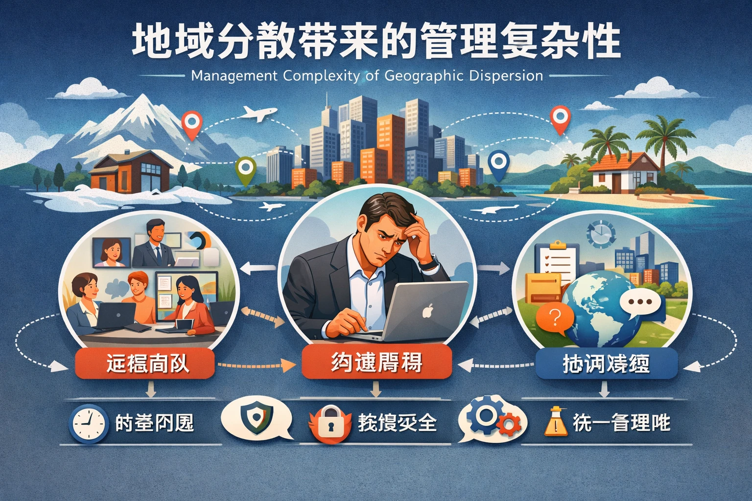 地域分散带来的管理复杂性