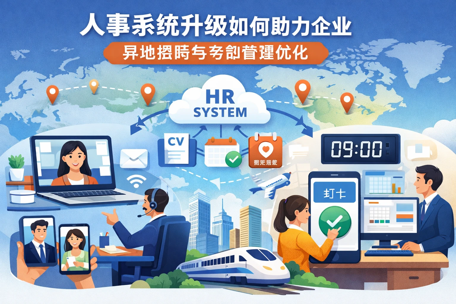 人事系统升级如何助力企业异地招聘与考勤管理优化