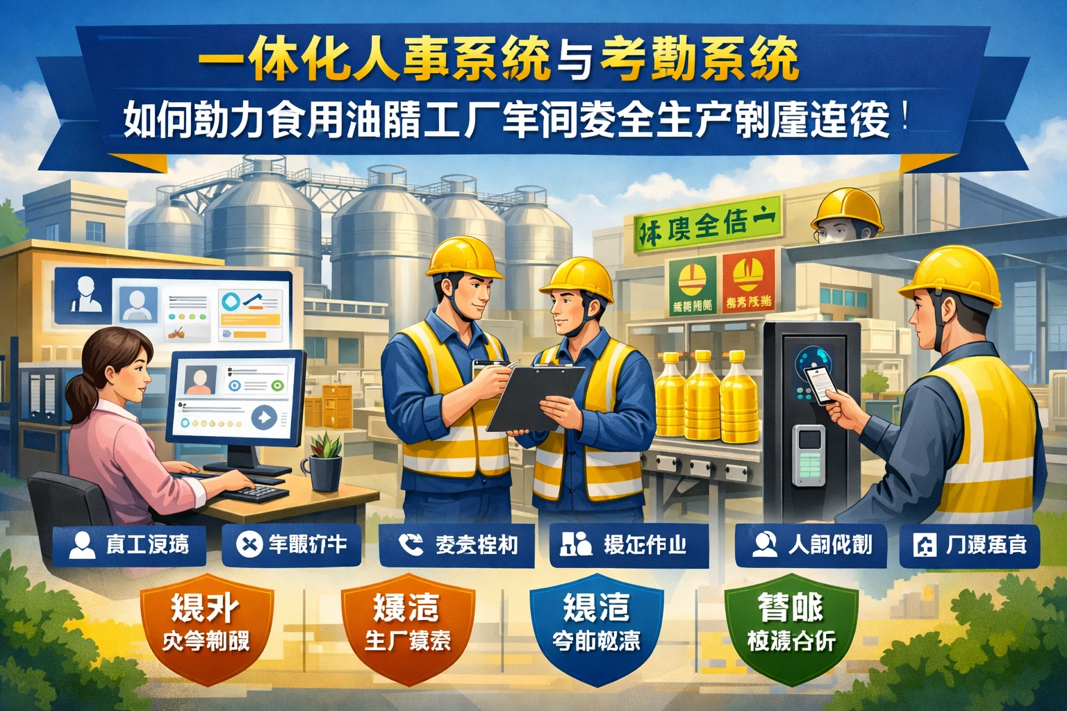 一体化人事系统与考勤系统如何助力食用油脂工厂车间安全生产制度建设