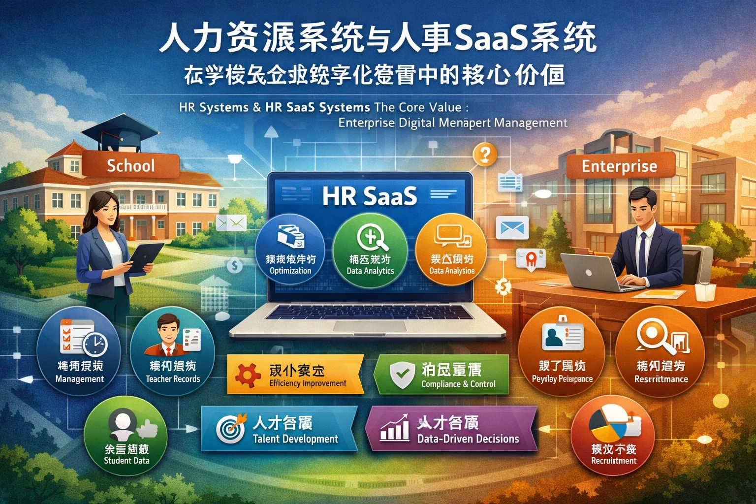 人力资源系统与人事SaaS系统在学校及企业数字化管理中的核心价值