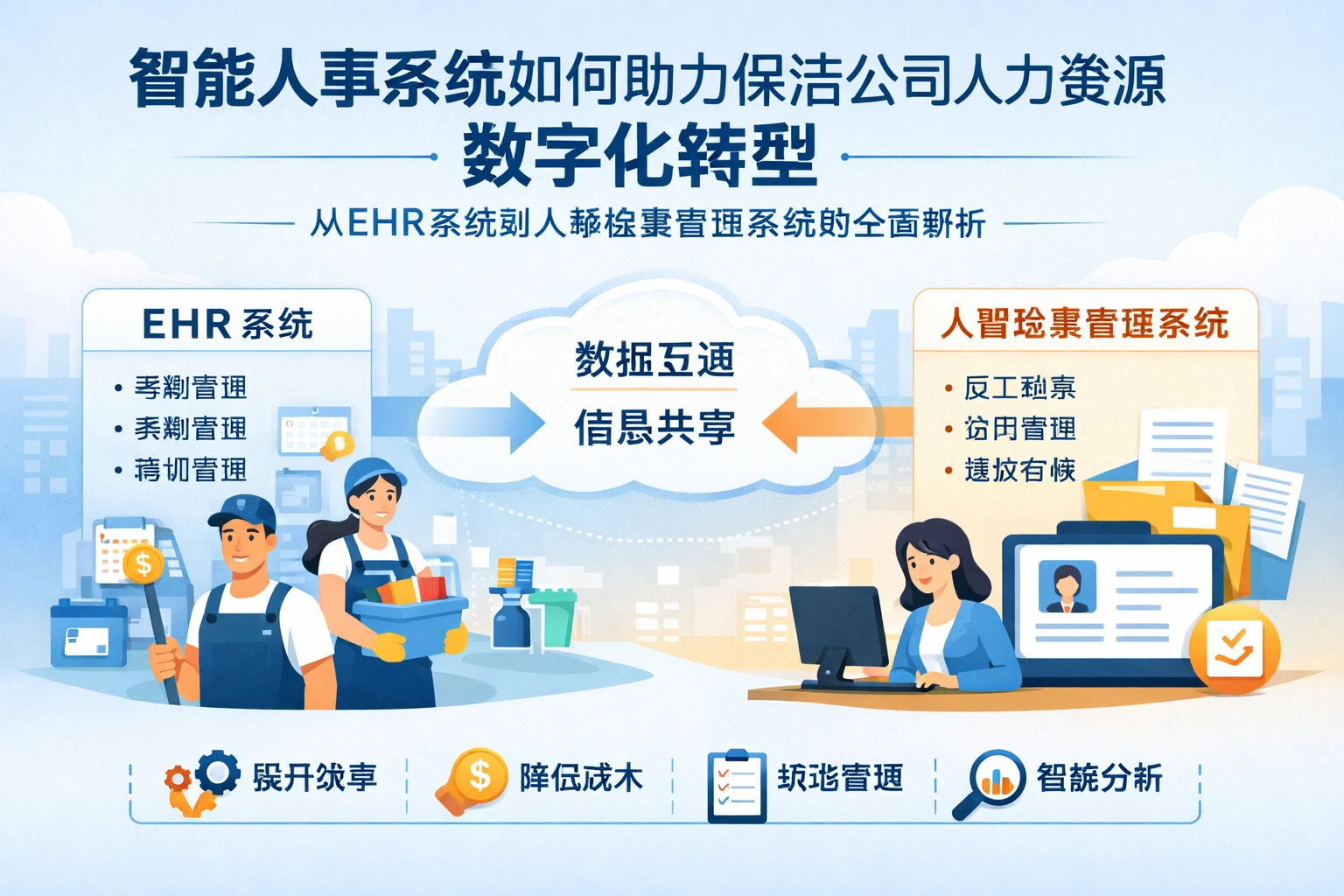智能人事系统如何助力保洁公司人力资源数字化转型:从EHR系统到人事档案管理系统的全面解析