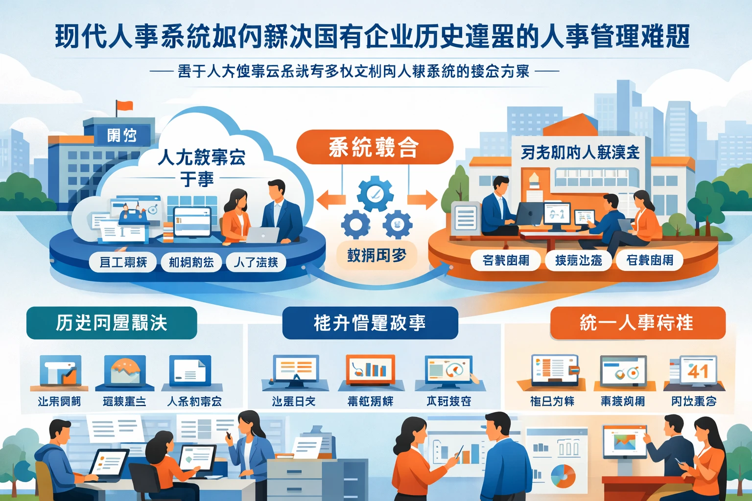 现代人事系统如何解决国有企业历史遗留的人事管理难题——基于人力资源云系统与多分支机构人事系统的整合方案