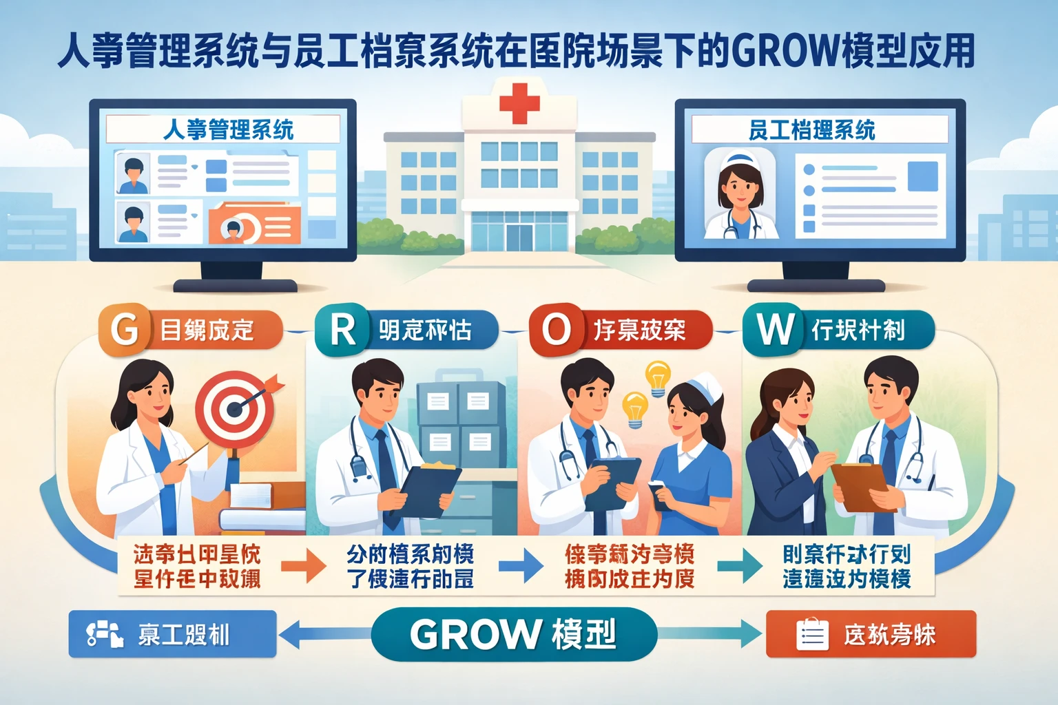 人事管理系统与员工档案系统在医院场景下的GROW模型应用