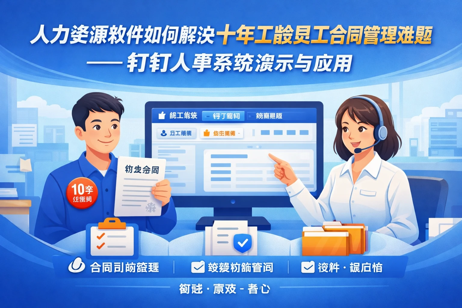 人力资源软件如何解决十年工龄员工合同管理难题——钉钉人事系统演示与应用