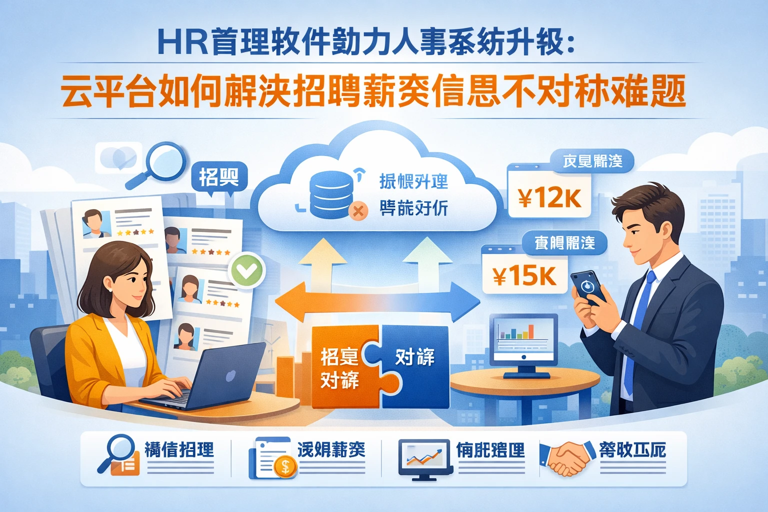 HR管理软件助力人事系统升级：云平台如何解决招聘薪资信息不对称难题
