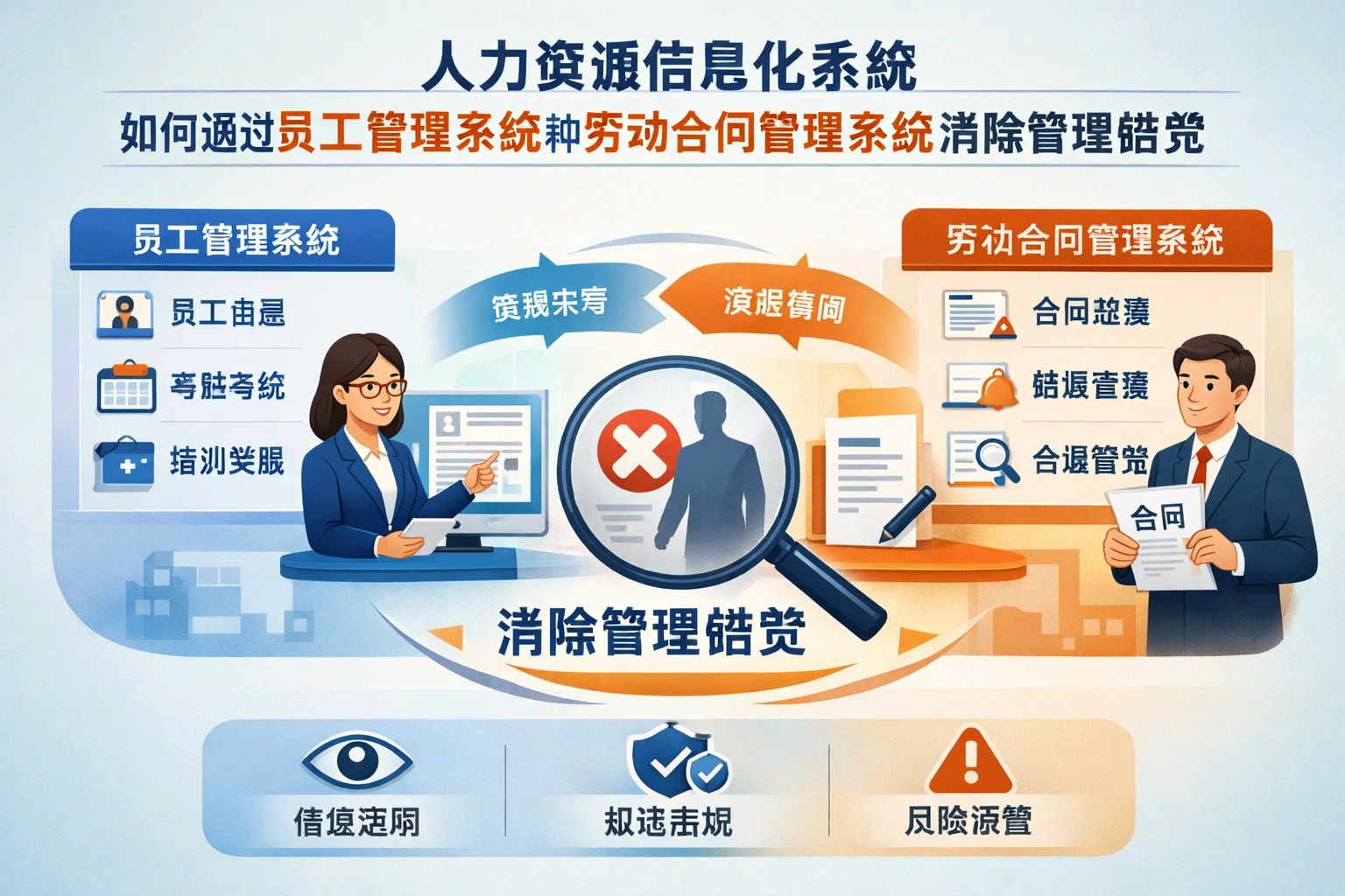人力资源信息化系统如何通过员工管理系统和劳动合同管理系统消除管理错觉