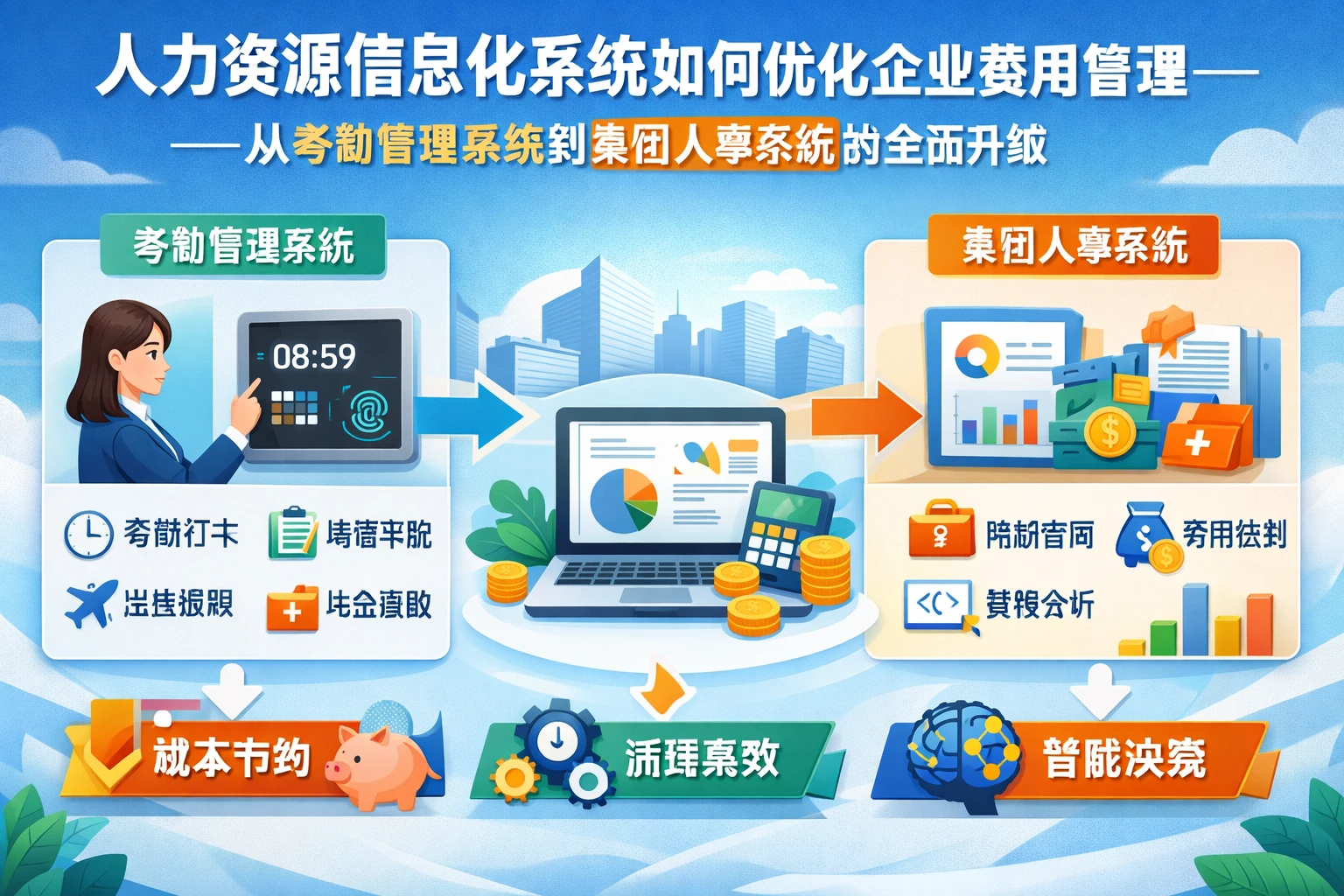 人力资源信息化系统如何优化企业费用管理——从考勤管理系统到集团人事系统的全面升级