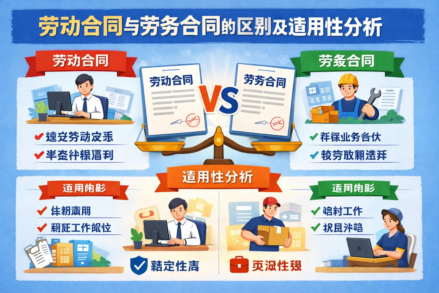 劳动合同与劳务合同的区别及适用性分析