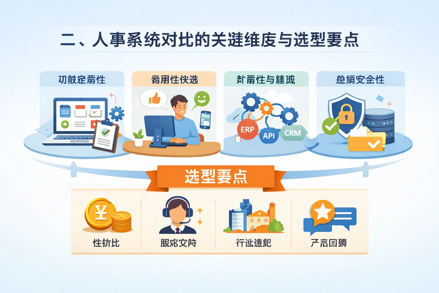 二、人事系统对比的关键维度与选型要点