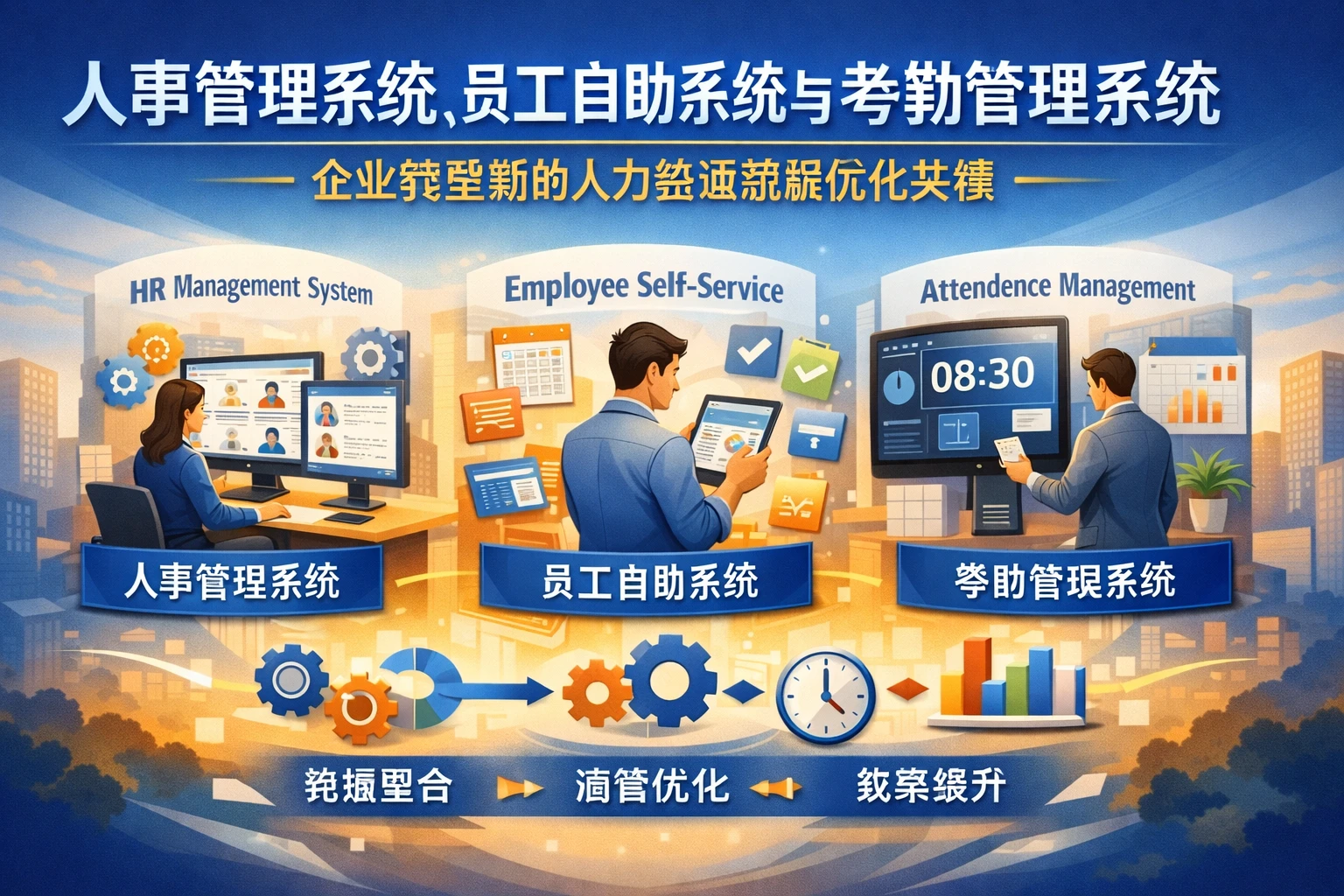 人事管理系统、员工自助系统与考勤管理系统：企业转型期的人力资源流程优化关键