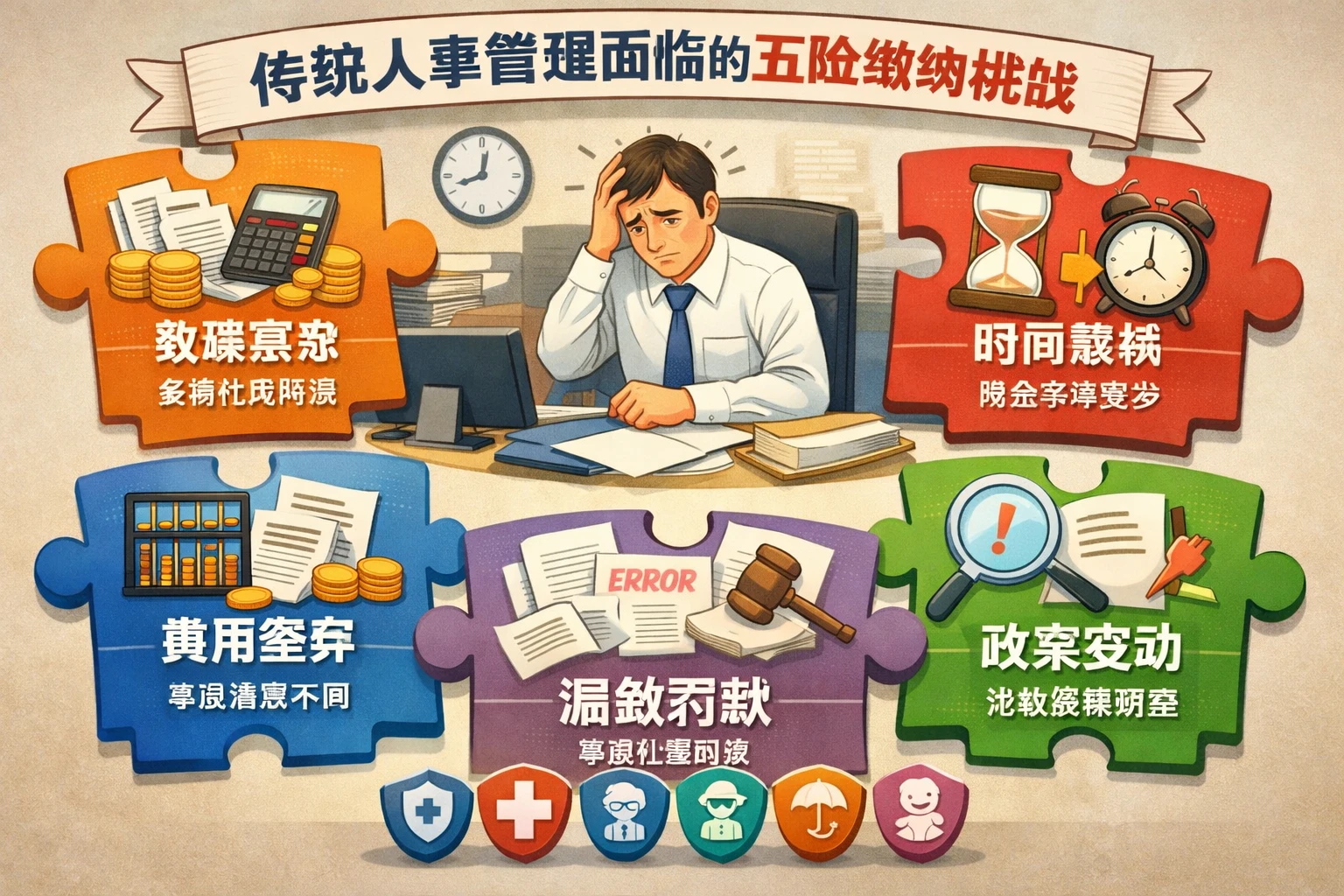 传统人事管理面临的五险缴纳挑战