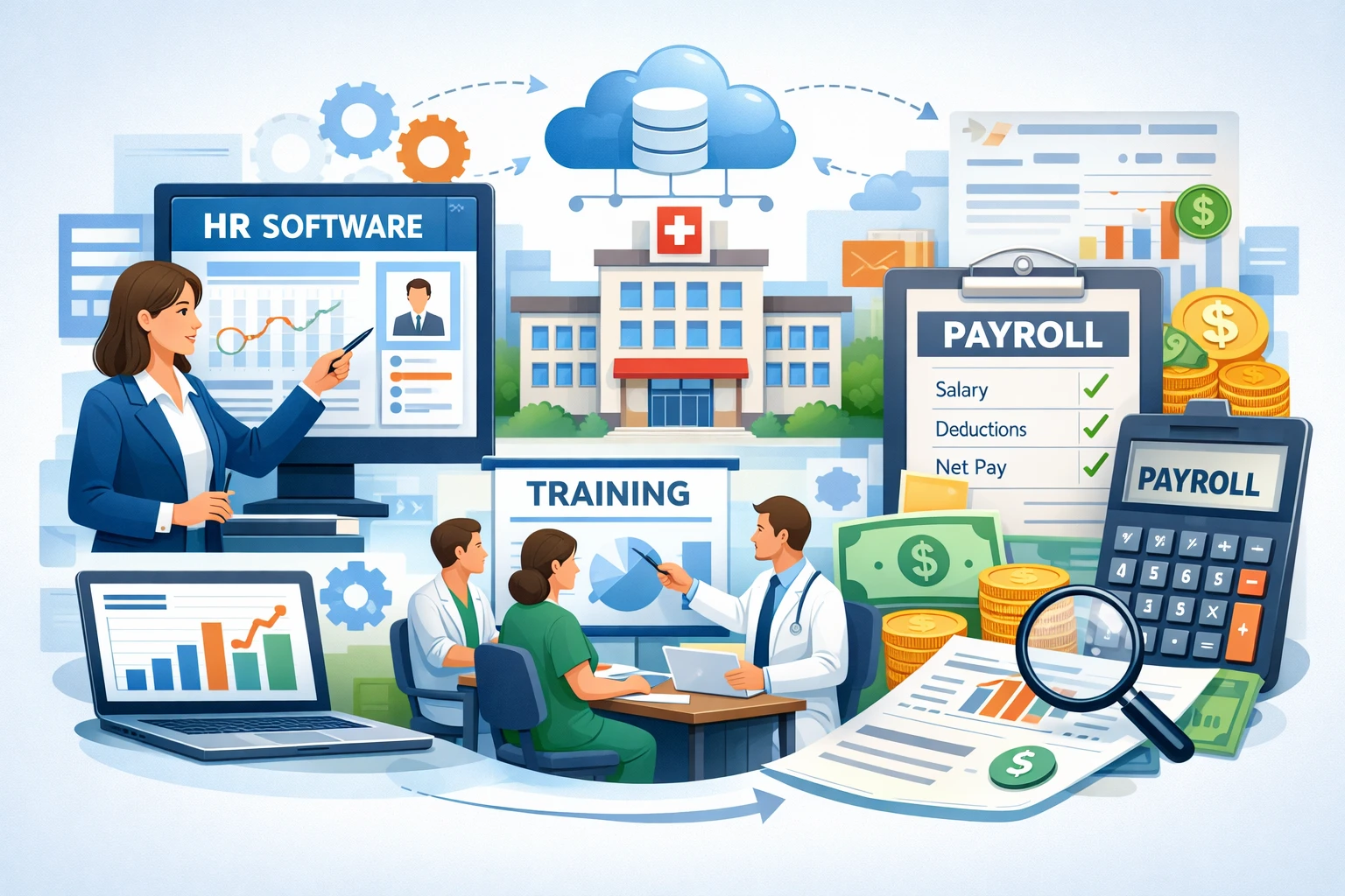 HR管理软件与医院人事系统培训服务在薪资核算中的关键作用