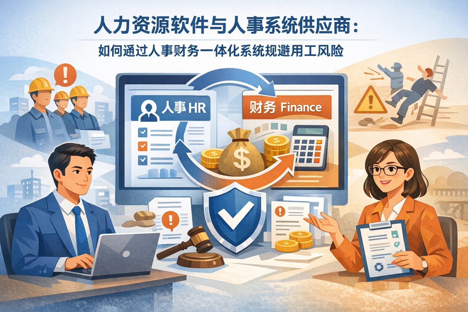 人力资源软件与人事系统供应商：如何通过人事财务一体化系统规避用工风险
