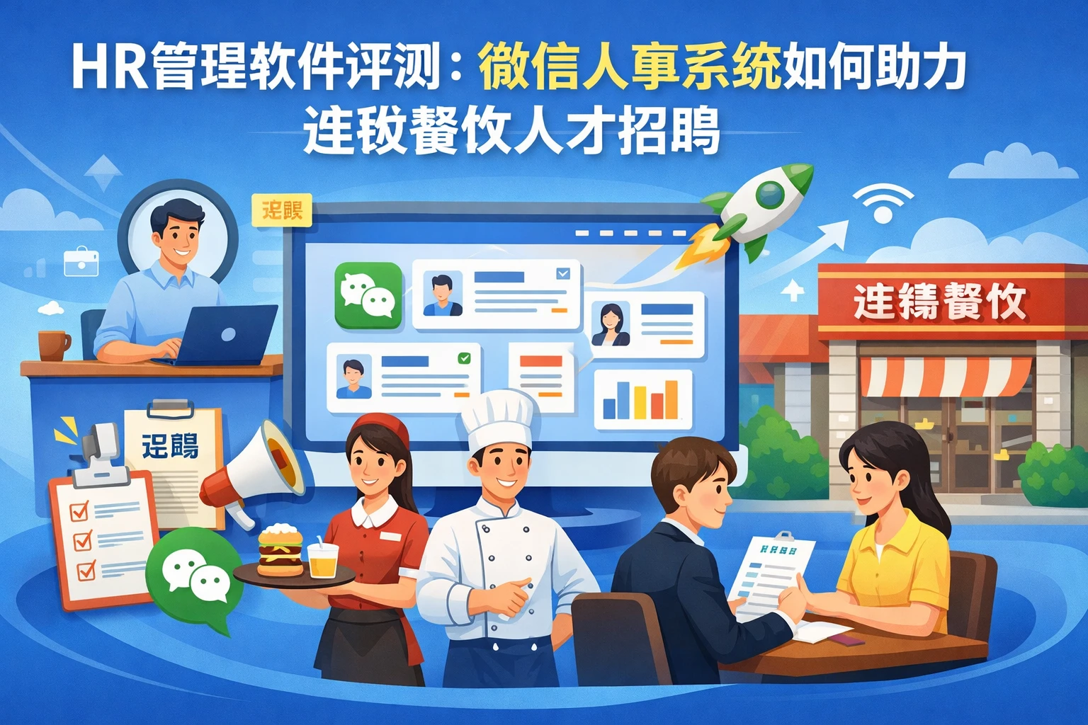 HR管理软件评测:微信人事系统如何助力连锁餐饮人才招聘