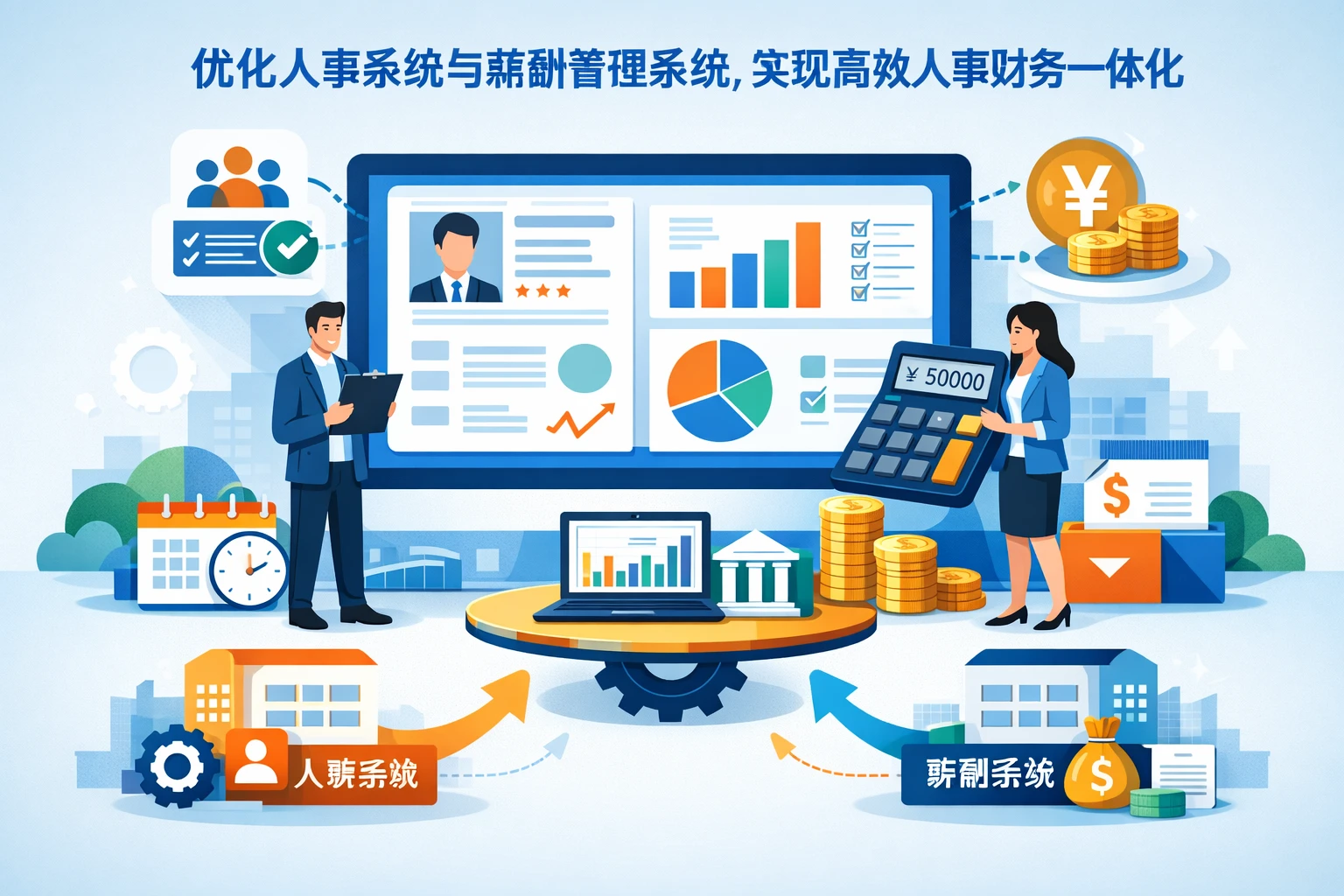 优化人事系统与薪酬管理系统，实现高效人事财务一体化