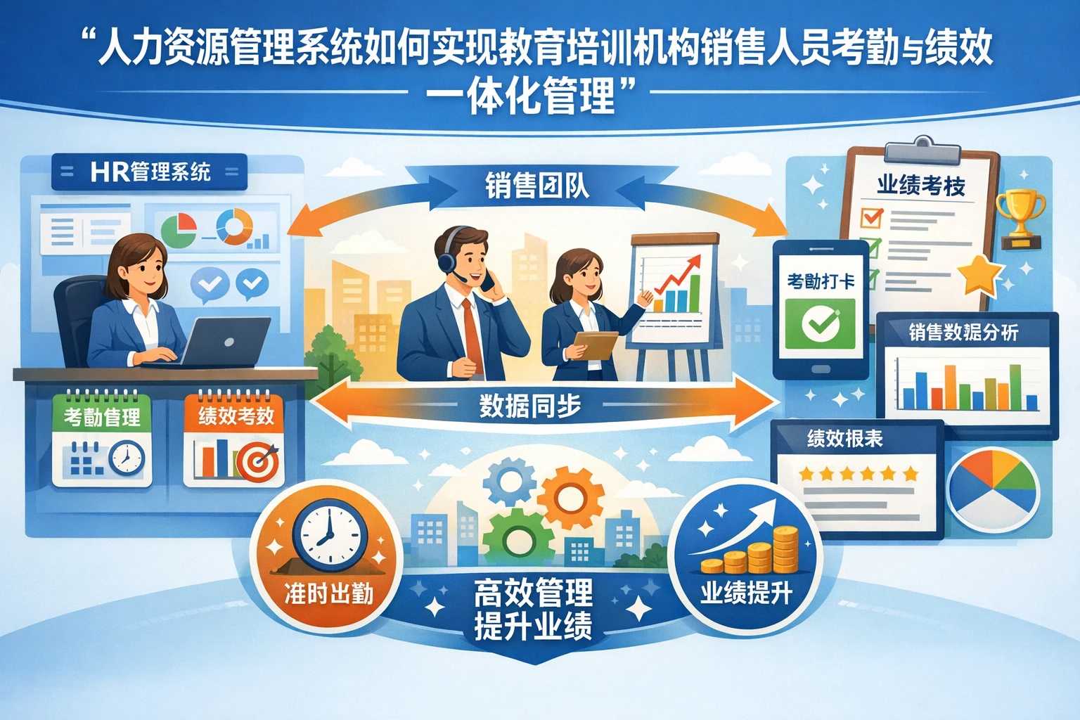 人力资源管理系统如何实现教育培训机构销售人员考勤与绩效一体化管理
