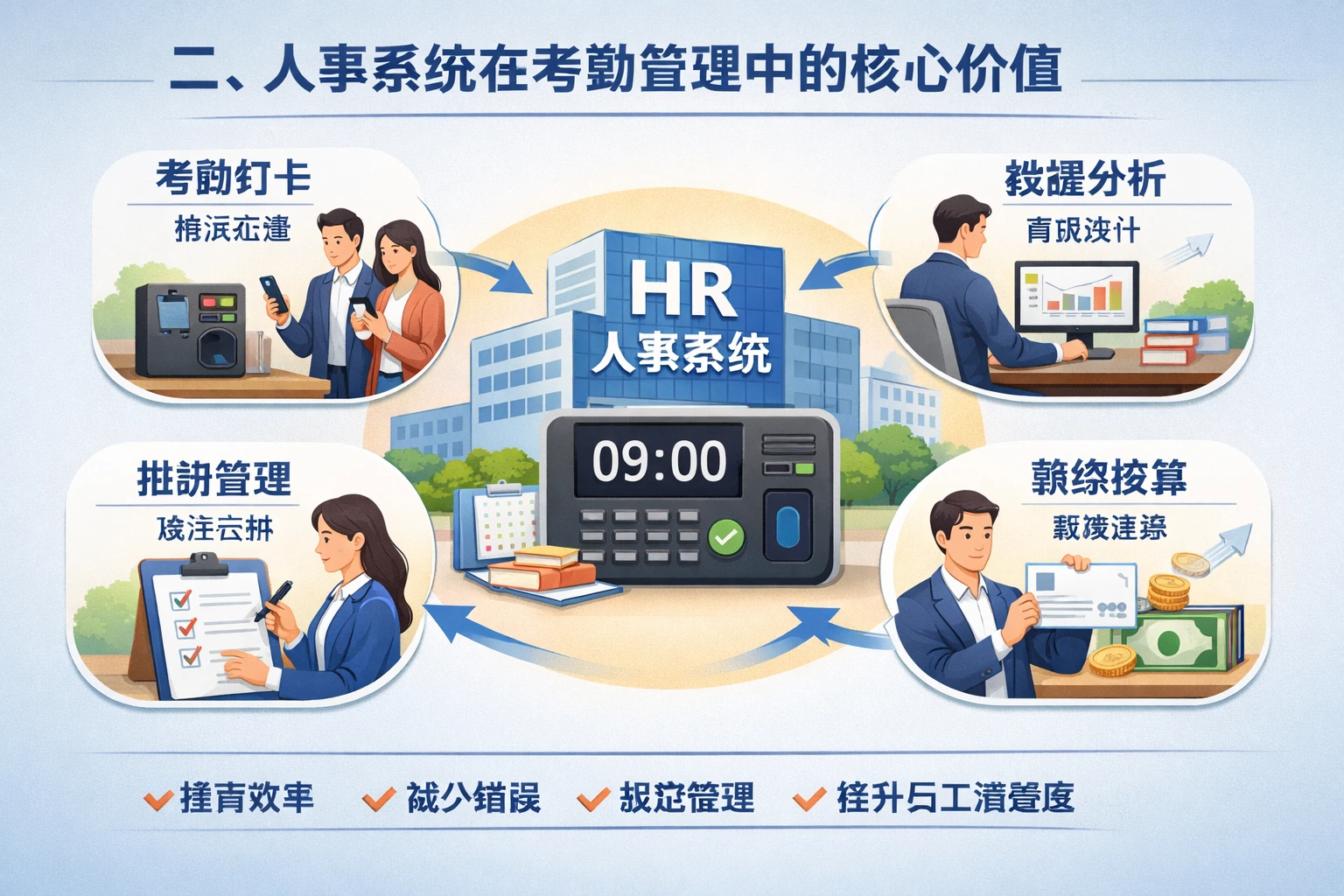 二、人事系统在考勤管理中的核心价值