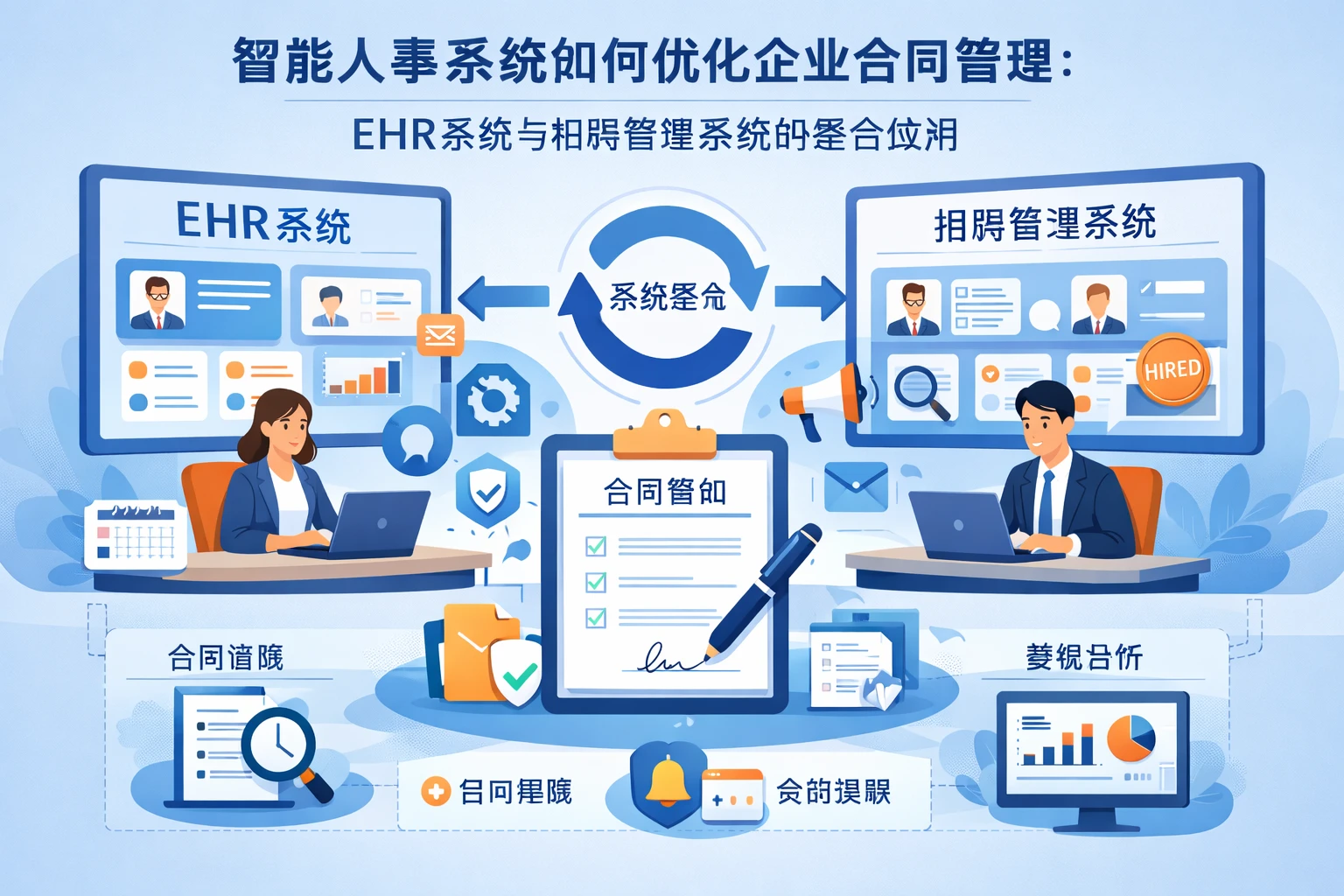 智能人事系统如何优化企业合同管理：EHR系统与招聘管理系统的整合应用