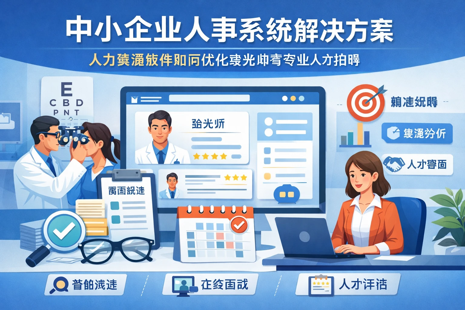 中小企业人事系统解决方案：人力资源软件如何优化验光师等专业人才招聘