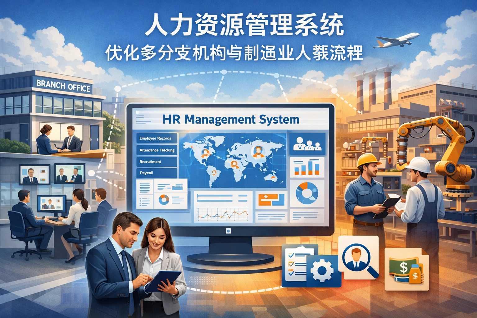 人力资源管理系统如何优化多分支机构与制造业人事流程