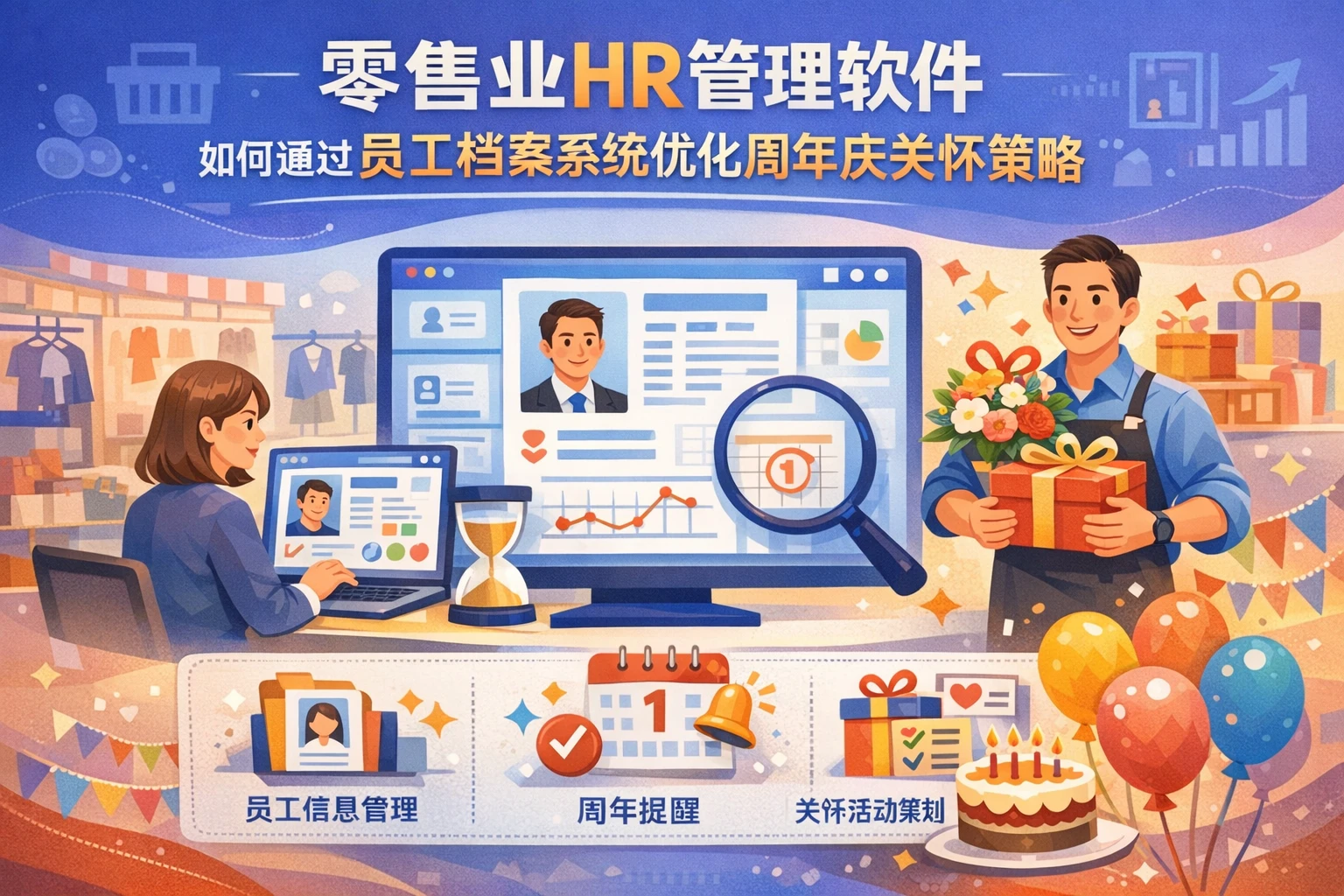 零售业HR管理软件如何通过员工档案系统优化周年庆关怀策略