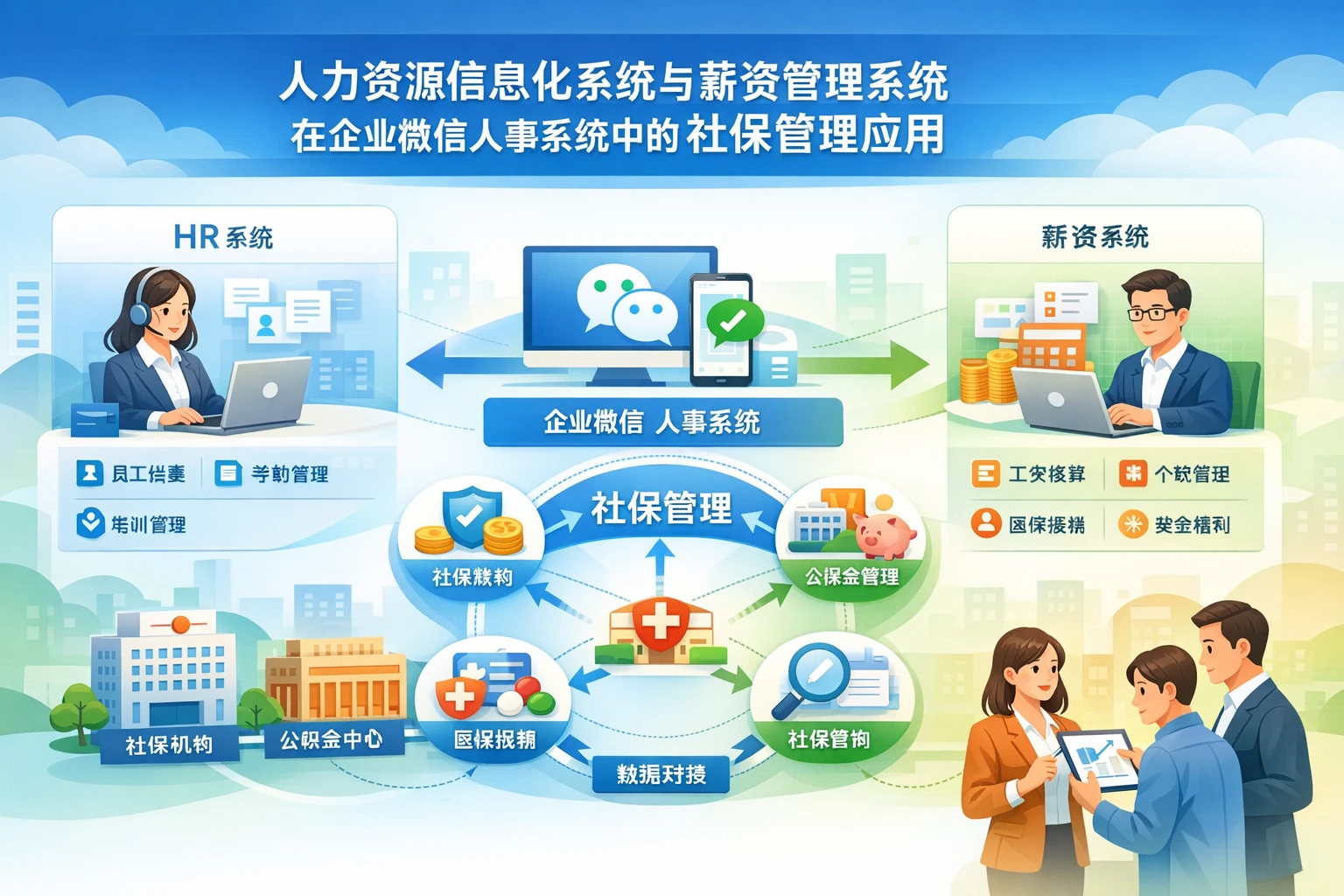 人力资源信息化系统与薪资管理系统在企业微信人事系统中的社保管理应用