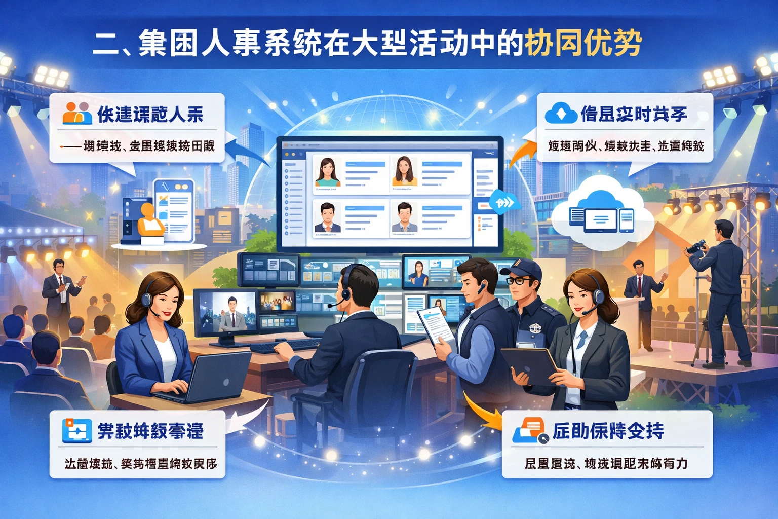 二、集团人事系统在大型活动中的协同优势
