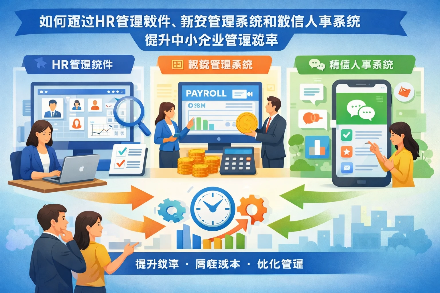 如何通过HR管理软件、薪资管理系统和微信人事系统提升中小企业管理效率