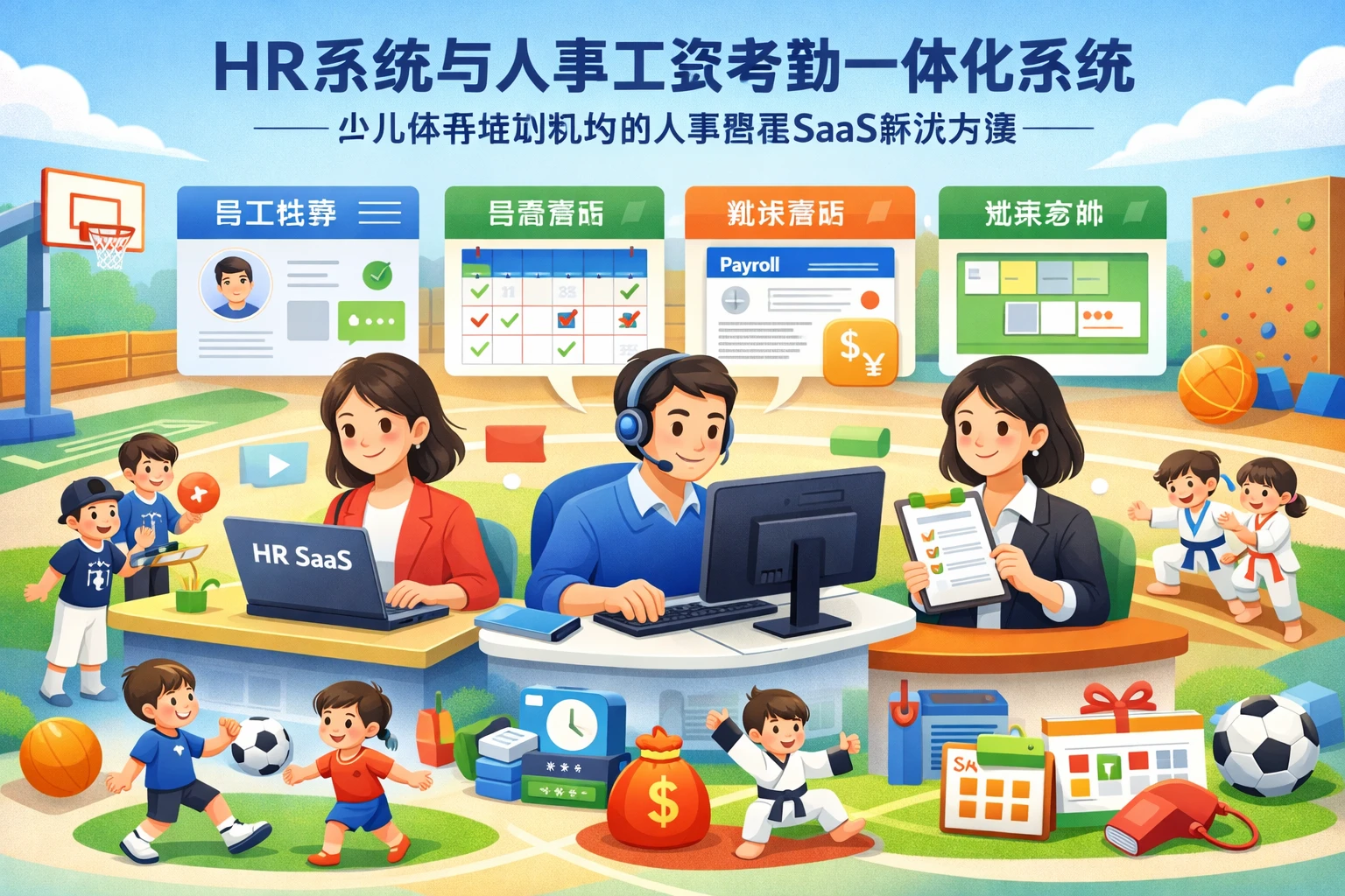 HR系统与人事工资考勤一体化系统:少儿体育培训机构的人事管理SaaS解决方案