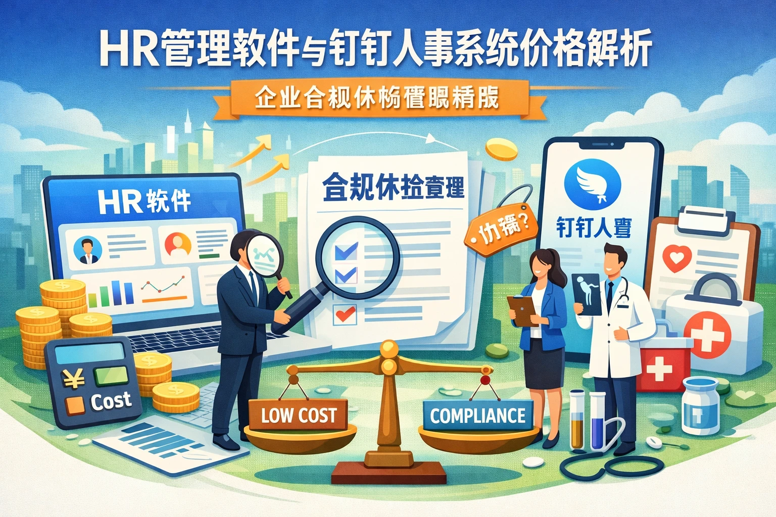 HR管理软件与钉钉人事系统价格解析:企业合规体检管理指南