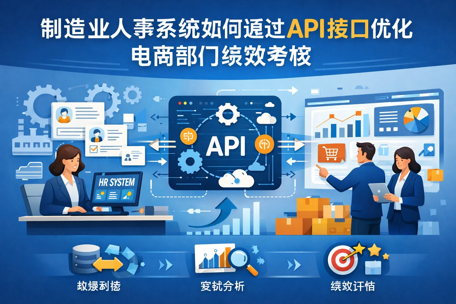 制造业人事系统如何通过API接口优化电商部门绩效考核