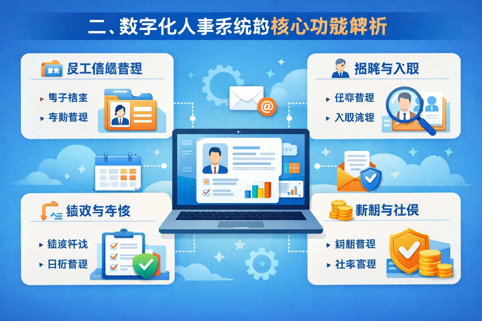 二、数字化人事系统的核心功能解析