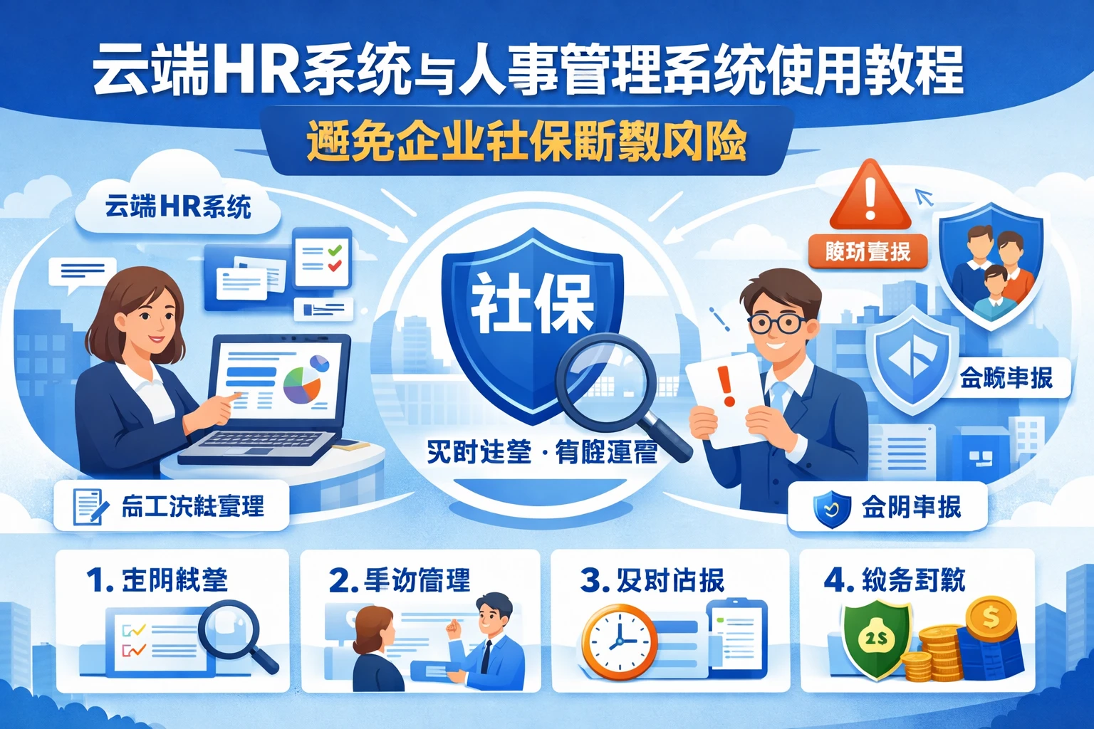 云端HR系统与人事管理系统使用教程：避免企业社保断缴风险