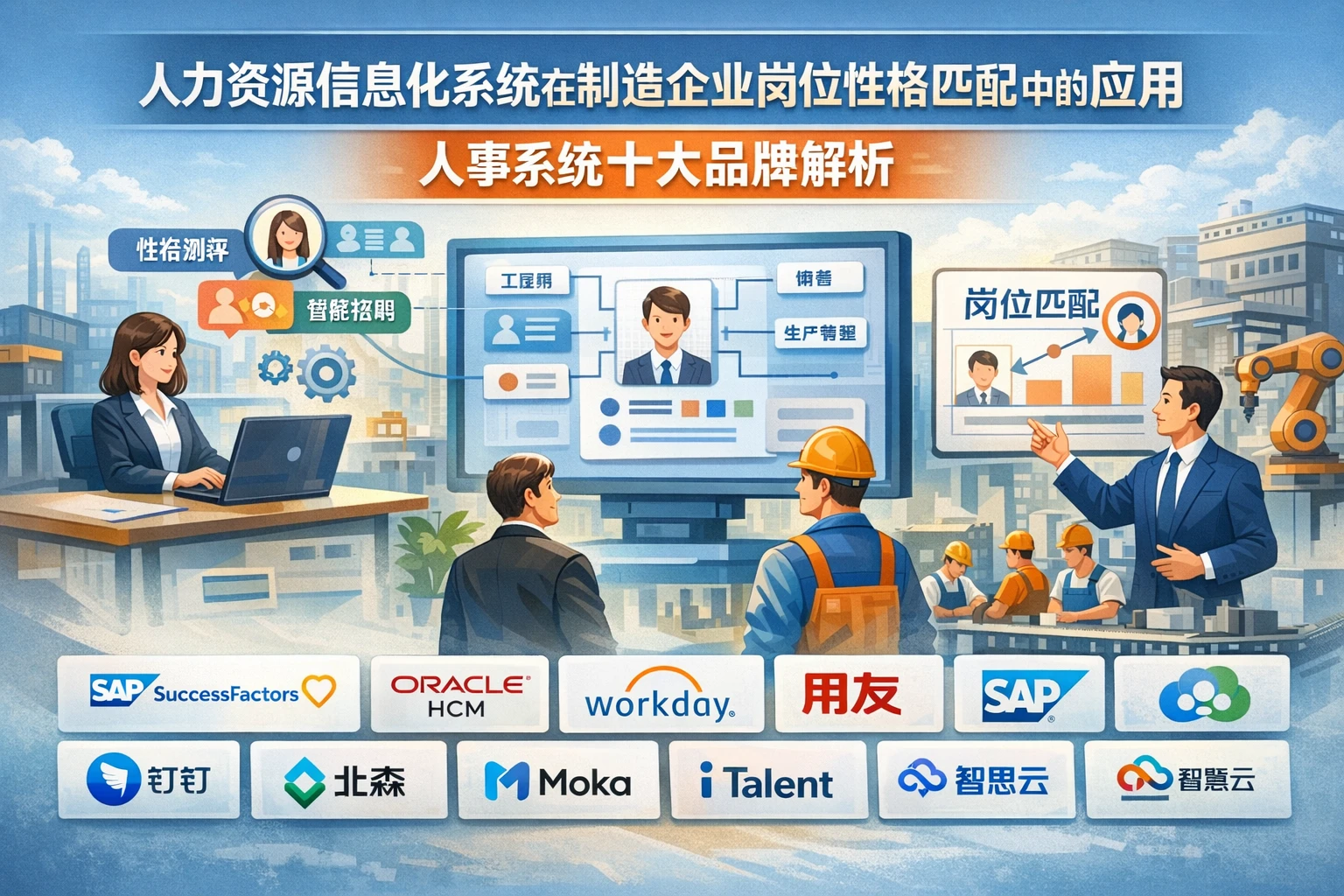 人力资源信息化系统在制造企业岗位性格匹配中的应用：人事系统十大品牌解析