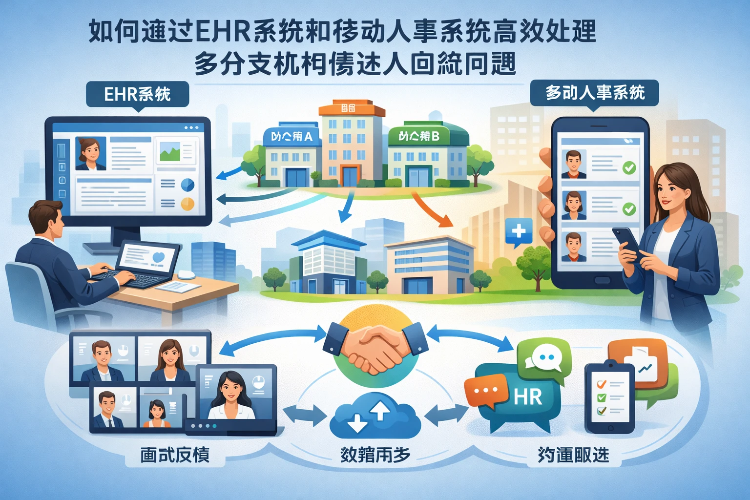 如何通过EHR系统和移动人事系统高效处理多分支机构候选人回流问题