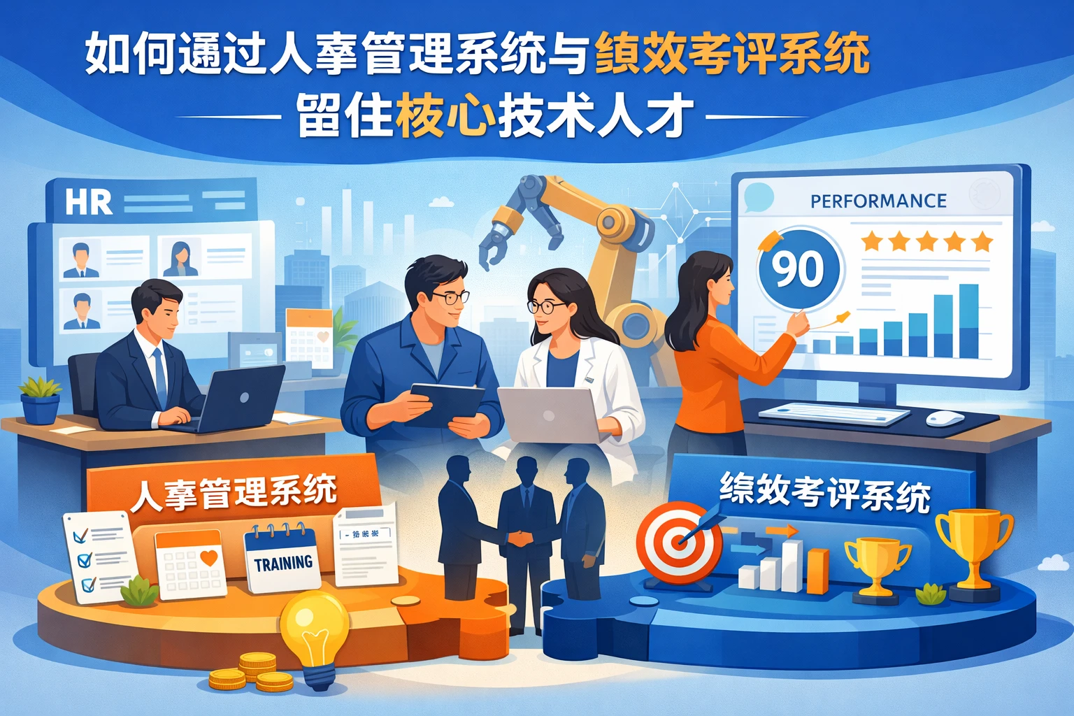 如何通过人事管理系统与绩效考评系统留住核心技术人才