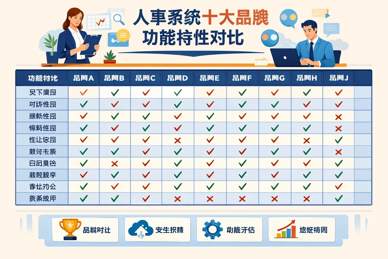 人事系统十大品牌的功能特性对比