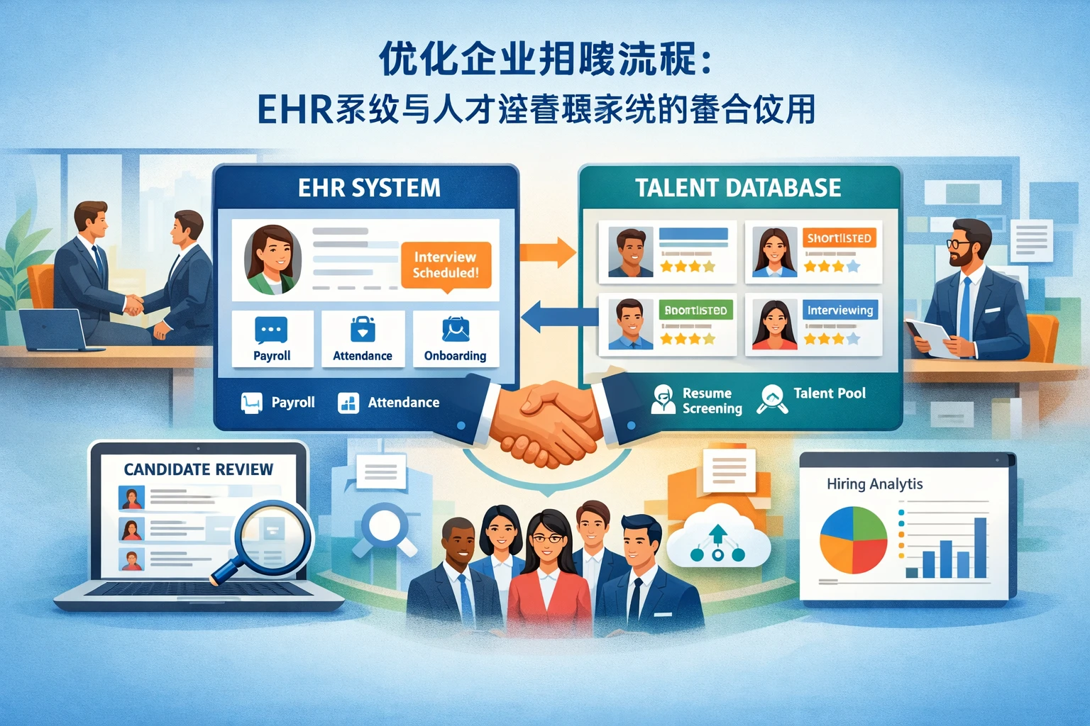 优化企业招聘流程:EHR系统与人才库管理系统的整合应用