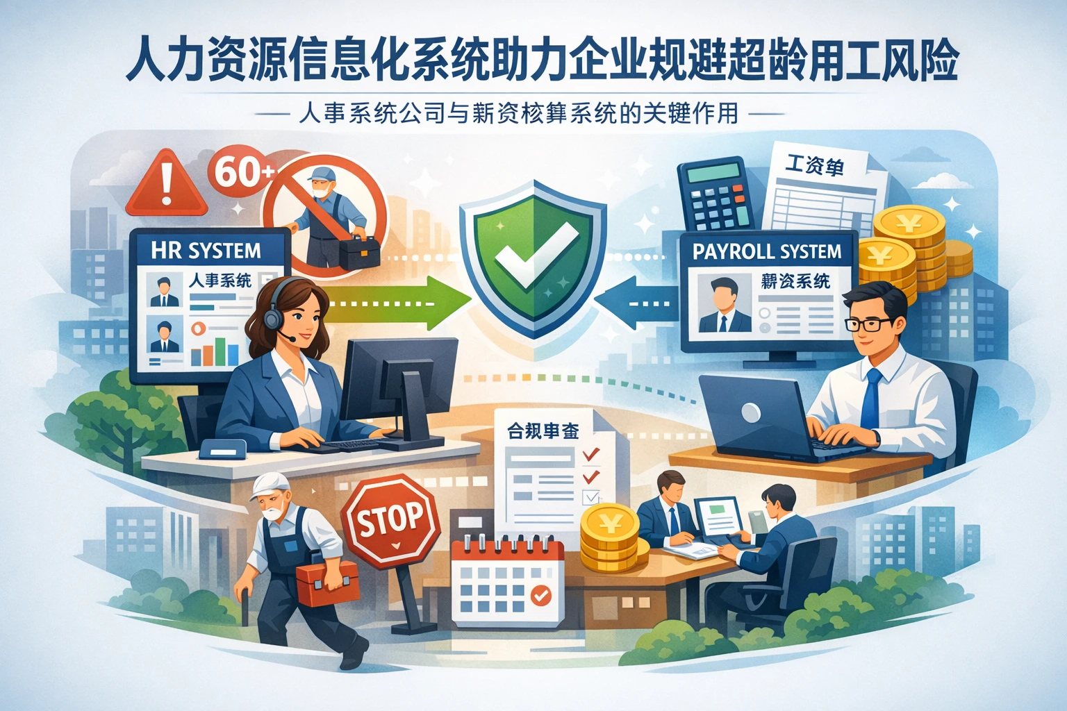 人力资源信息化系统助力企业规避超龄用工风险：人事系统公司与薪资核算系统的关键作用