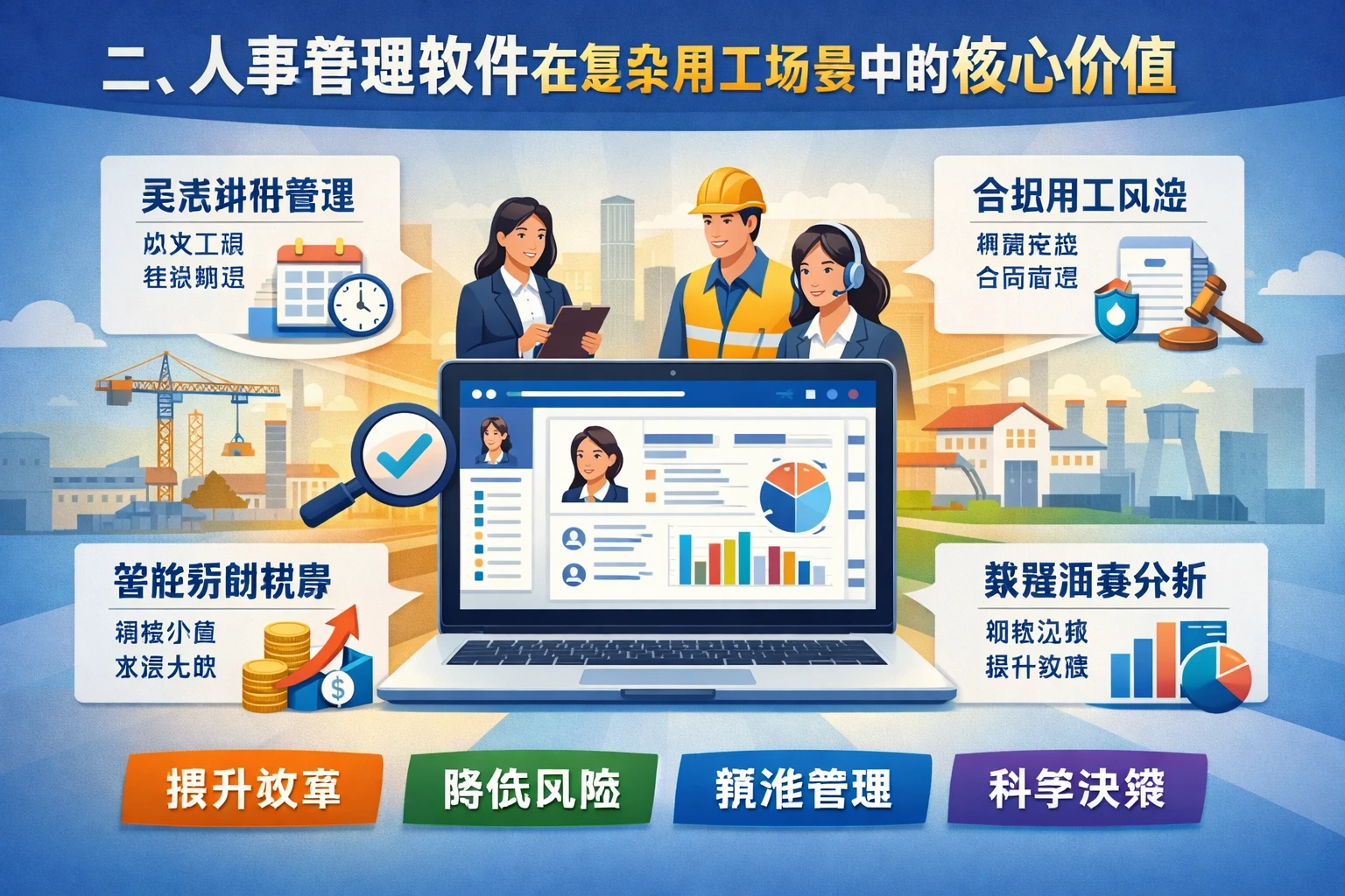 二、人事管理软件在复杂用工场景中的核心价值
